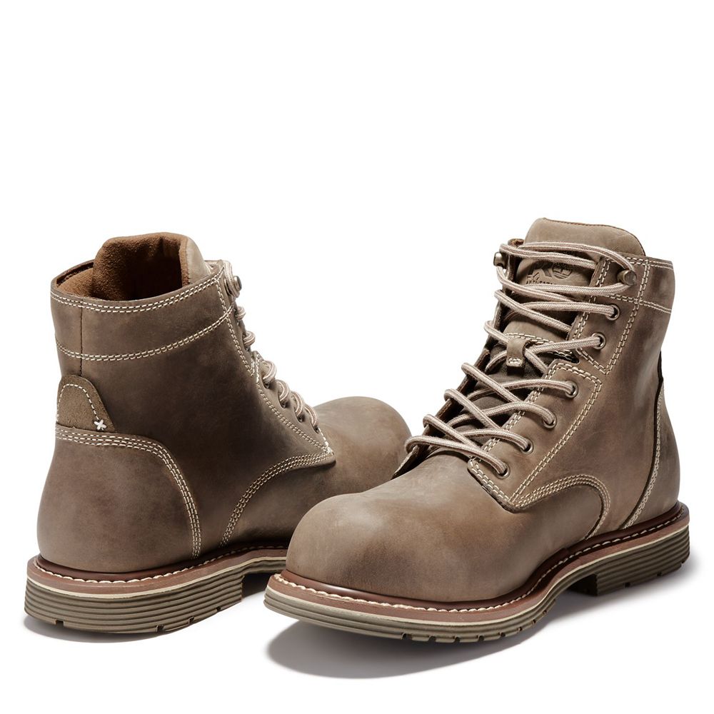 Botas Pro Timberland Argentina Hombre - Pro Millworks 6\" Comp Toe - Marrones - YABSPI-807